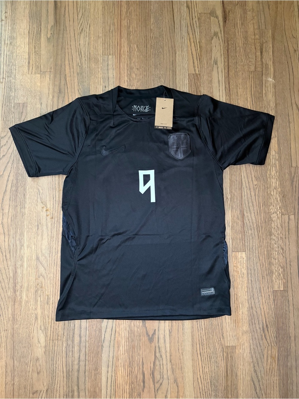 Nike Men’s Norway 2026 World Cup Away Jersey Black Erling Haaland Stitched M NWT
